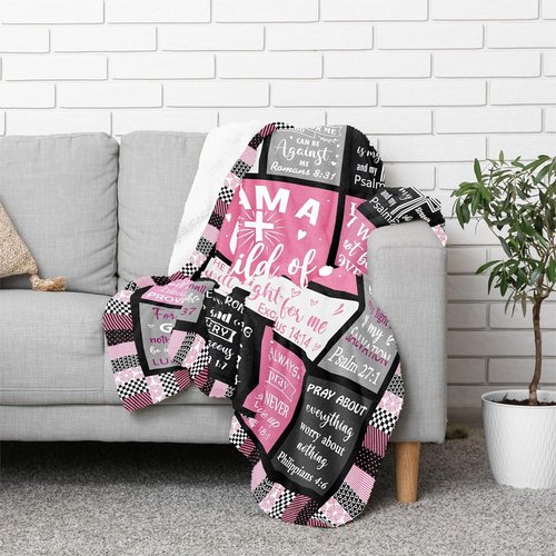 CUJUYO Christian Blanket - Inspirational "I Am a Child of God" Design | 60"x50" for Women & Girls