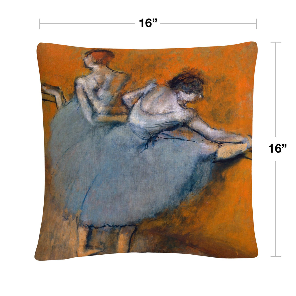 Trademark Fine Art Degas 'Dancers at The Bar' 16" X 16" Decorative Throw Pillow