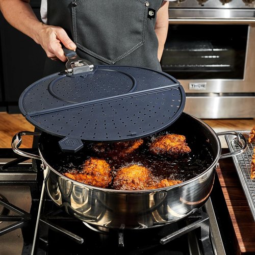 HexClad Grease Splatter Screen - Dishwasher-Safe, Heat-Safe to 480°F, Fits 10 & 12-Inch Pans