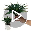 12.5 Inch Green Artificial Aloe Plant - Realistic Faux Succulent