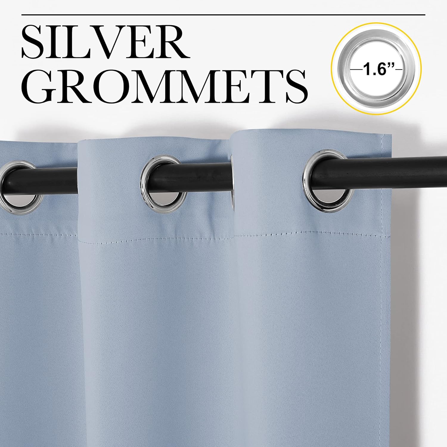 NICETOWN Vintage Blue Blackout Curtains - Thermal Insulated Drapes for Small Windows | 45" Length, 34" Wide, 2 Panels