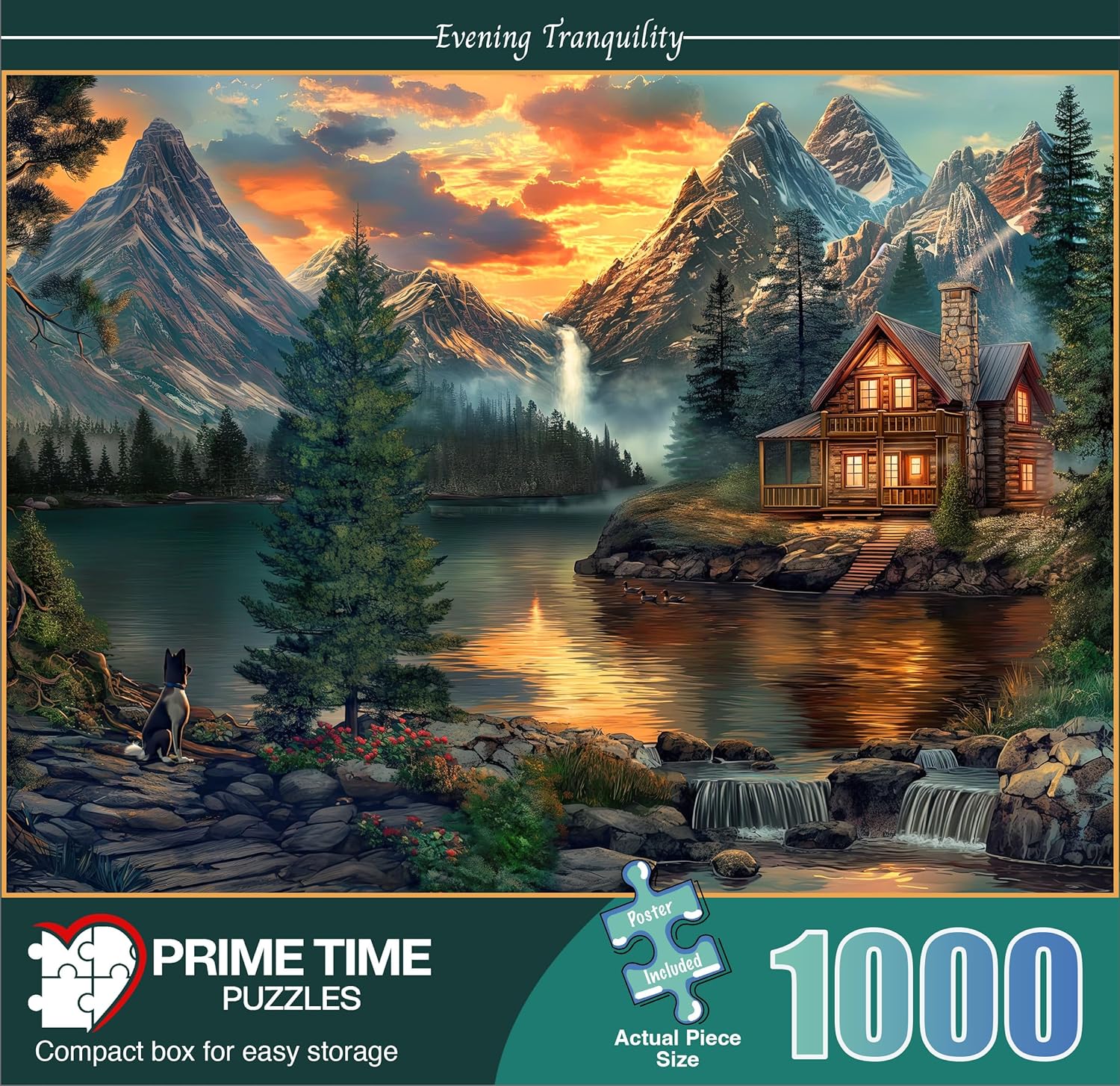 Mountain Cabin Jigsaw Puzzle by Ravensburger | 1000 Pieces - Challenging Game Night Fun - 20x27 Inches