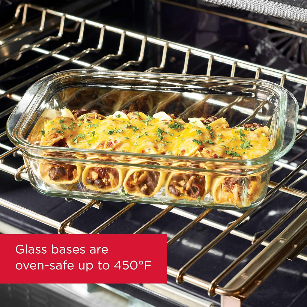 Rubbermaid Brilliance Glass Food Storage Container - 8-Cup, BPA-Free & Leak-Proof | 2-Piece Set
