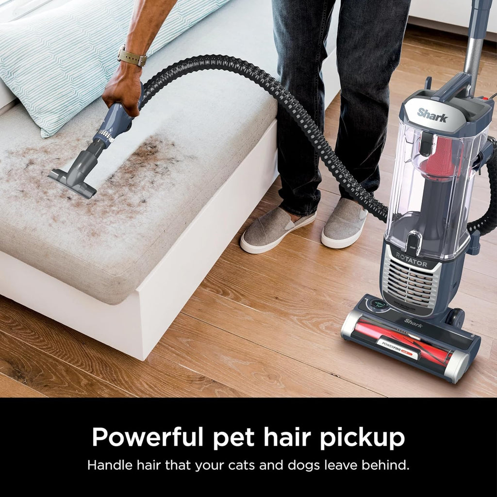 Shark ZU100 Rotator Pet Upright Vacuum - PowerFins HairPro & Odor Neutralizer, Navy (Renewed)