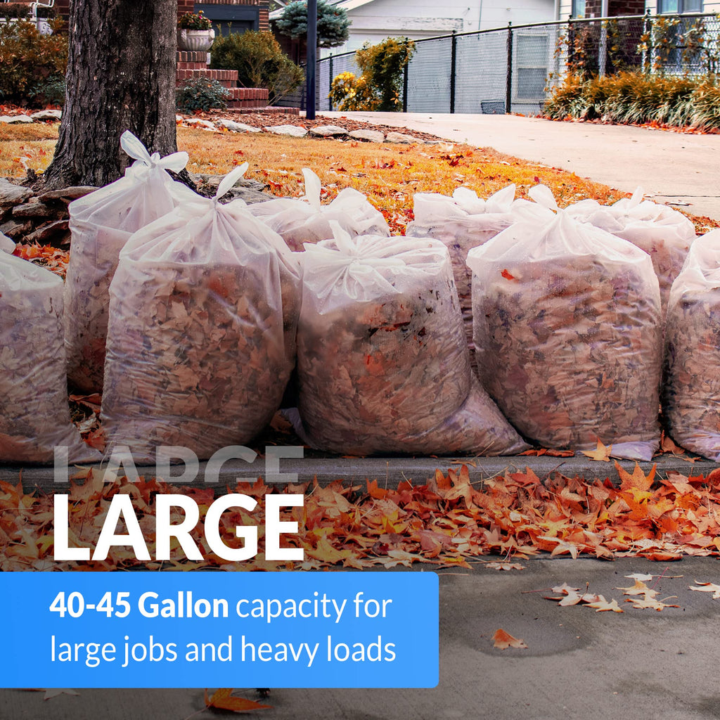 Reli. 40 to 45 Gallon Trash Bags Heavy Duty | 50 Trash Bags | Super Sizeable, Clear, Garbage for Serious Cleanup