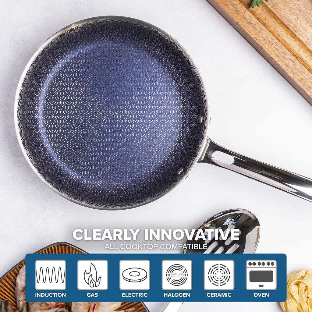 Viking Hybrid Plus 3-Ply Ceramic Nonstick Frying Pan - PFAS-Free, 8-Inch, Oven Safe to 500°F