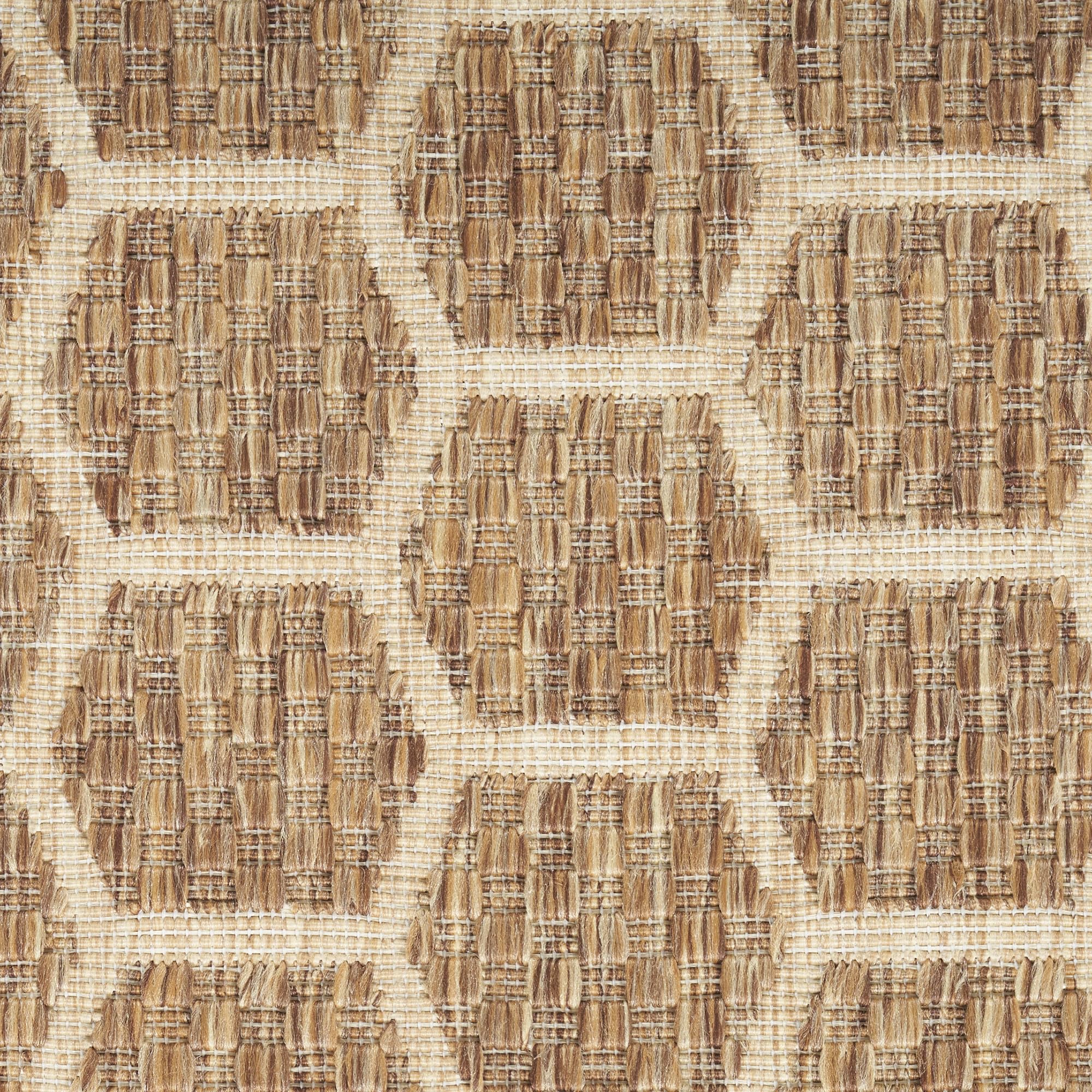 Nourison Home Reversible Indoor Outdoor Natural 4' x 6' Area Rug - Easy Clean, Non Shedding, Bed Room, Living Room, Dining Room, Kitchen (4' x 6')