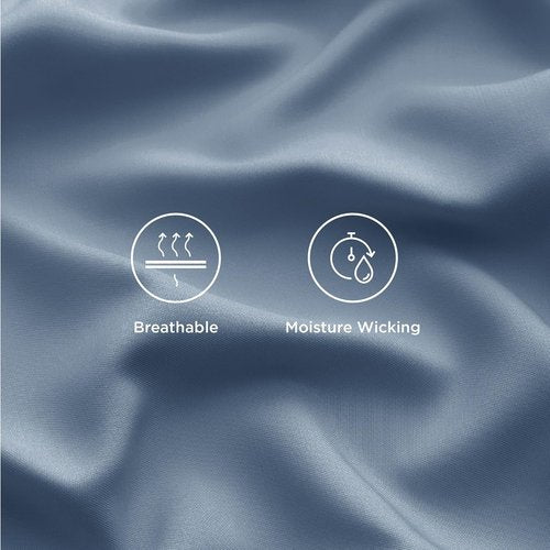 Bedsure Cooling Twin XL Sheets - Breathable Rayon from Bamboo, Soft & Silky, Deep Pocket Up to 16 Inches, Dusty Blue