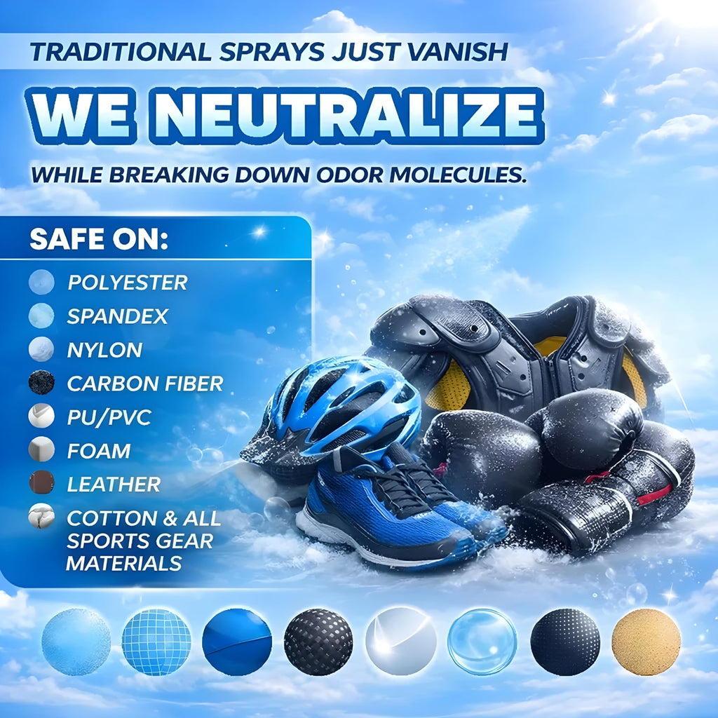 Wellproof 2-in-1 Sports Gear Cleaner & Odor Eliminator - 3X Powerful Nano-Enzyme Deodorizer for Athletic Gear, Baseball, Hockey, Football, Boxing, MMA, Gym Bag | Plant-Based | Remove Stink & Dirt