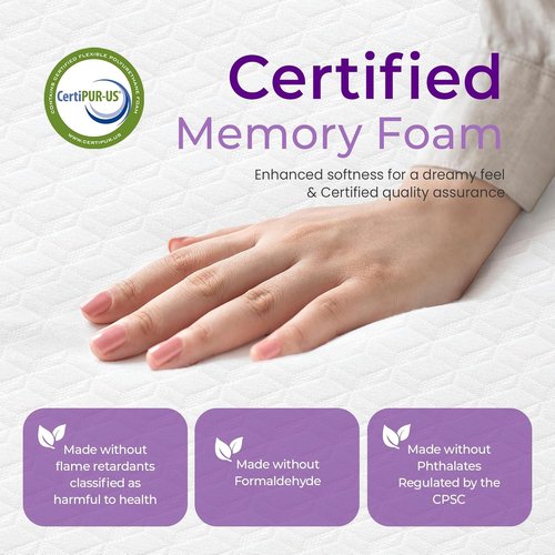GAESTE 6-Inch Twin Cooling Memory Foam Mattress - Medium Firm, CertiPUR-US Certified for Pressure Relief & Cool Sleep
