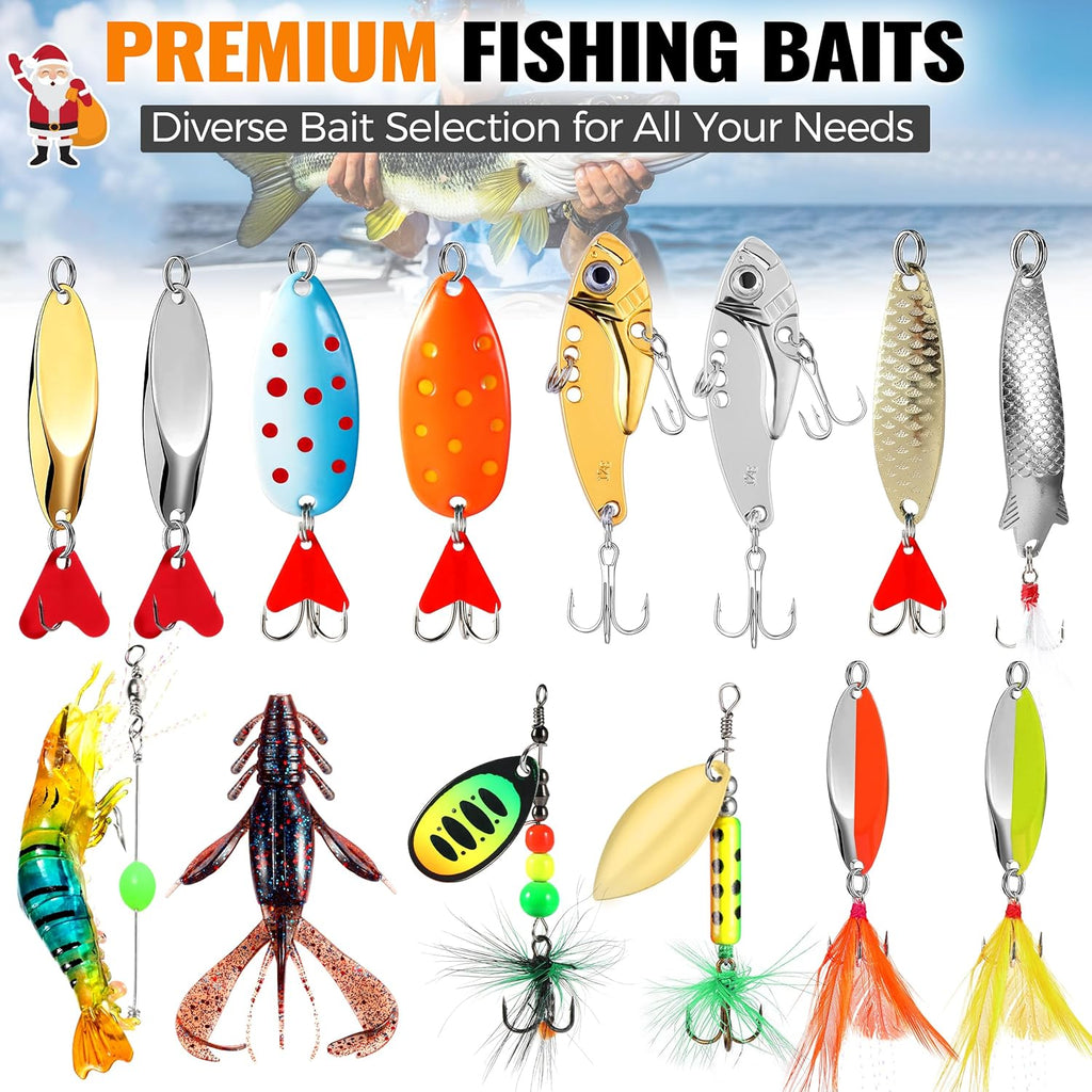 PLUSINNO Fishing Advent Calendar 2025 - 24 Days of Lures & Tackle | Perfect Christmas Gift for Men & Teens