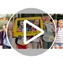 23-Piece Back to School Photo Booth Props Set with School Bus Frame