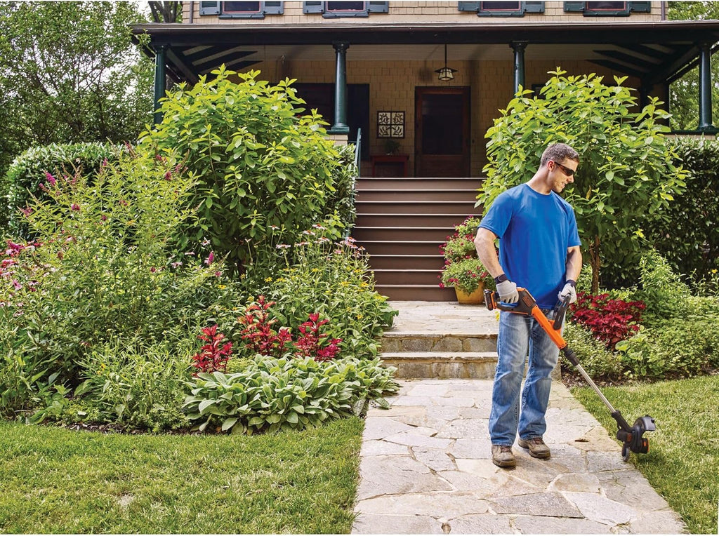 BLACK+DECKER 20V MAX Cordless String Trimmer & Edger - 12 Inch, 2-Speed Control, 2 Batteries & Charger Included