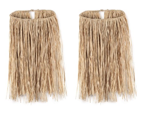 Beistle Kitchen Teen Raffia Hula Skirt For Luau Party Hawaiian Theme Costume Accessories, Natural