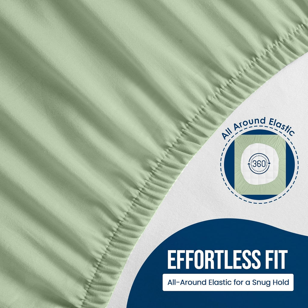Utopia Bedding Waterproof King Size Mattress Protector - Premium 200 GSM Terry Cover, Soft & Breathable, Deep Pockets 17" (Sage)