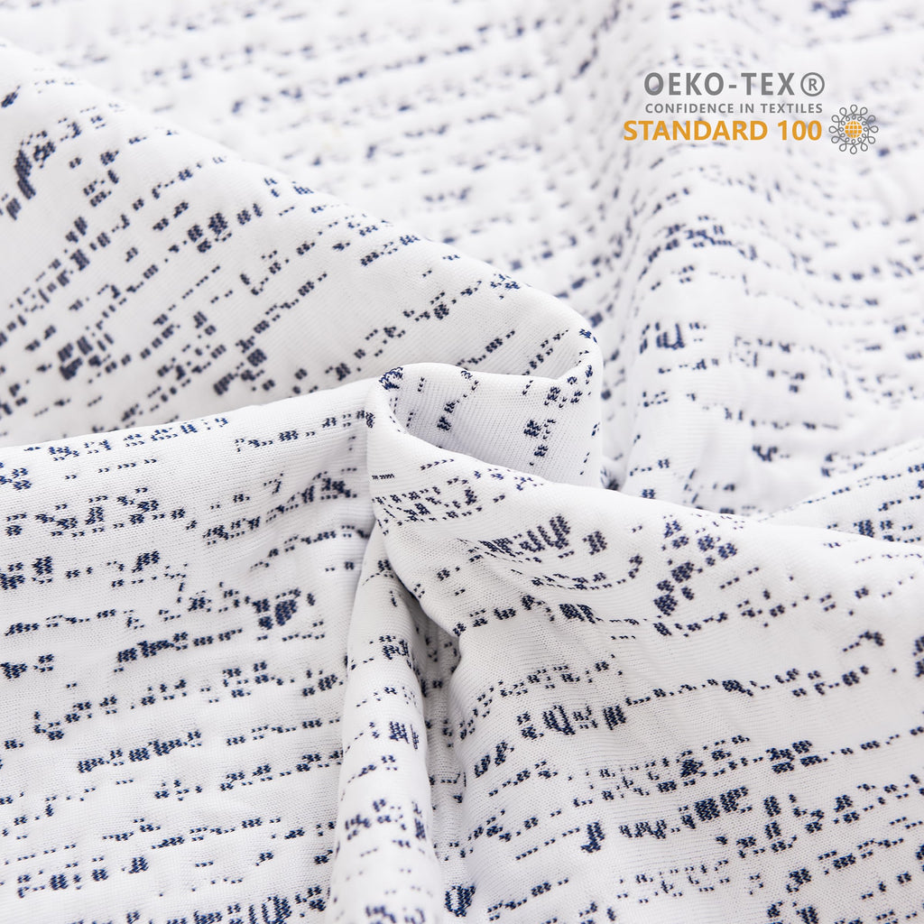 Subrtex Mattress Topper Cover Queen Size 4 Inch (Only Cover) Mattress Topper Protector Bedding Removable Encasement with Zipper Closure