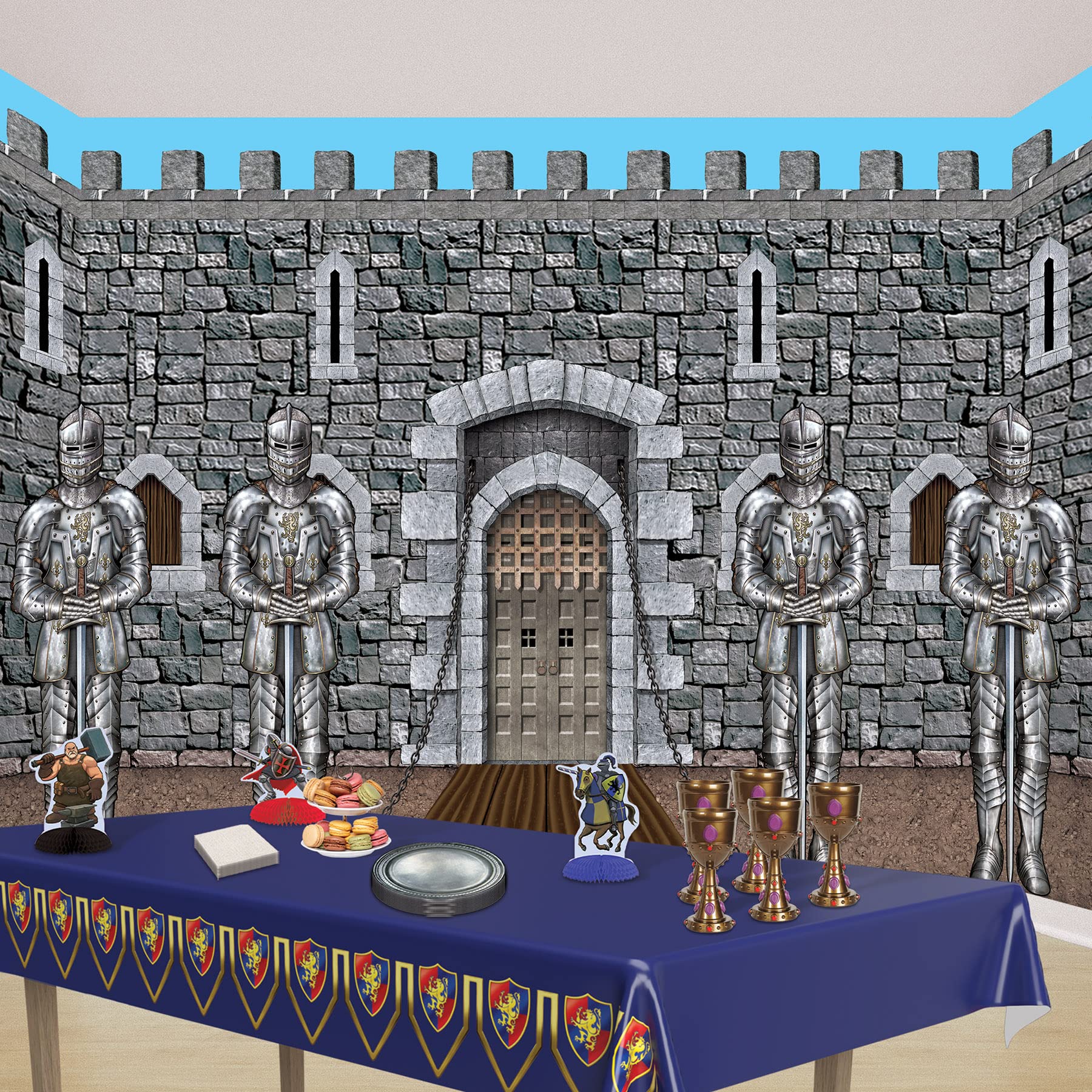 Beistle - Wall of Knights Backdrop 4X30 - Pack of 1