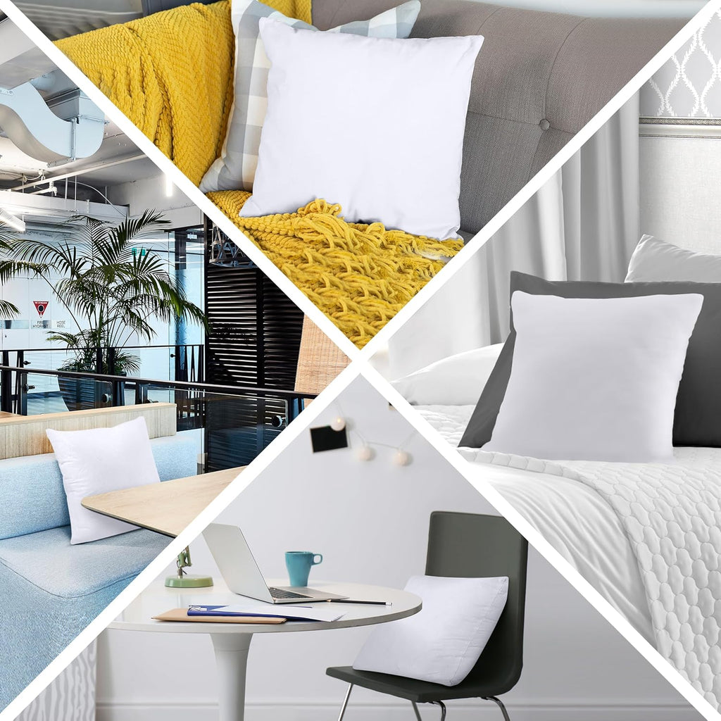 Utopia Bedding Throw Pillow - Fluffy Down Alternative Cushion for Bed & Sofa | 18 x 18 Inches, White