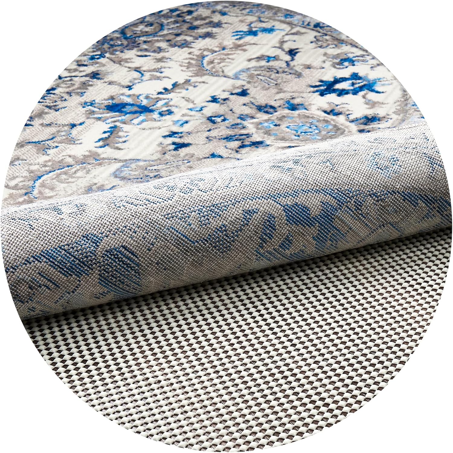 Veken Round Rug Pad Gripper - 4 Ft Size for Hardwood Floors | Non-Slip Protection