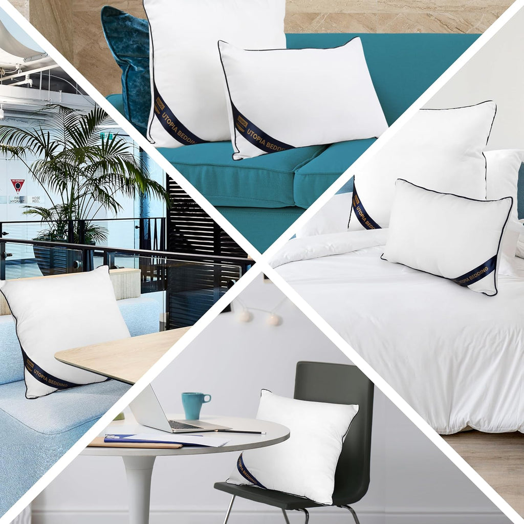 Utopia Bedding Throw Pillow Inserts - Decorative 26 x 26 Inch White Pillows for Sofa & Bed (Pack of 2)