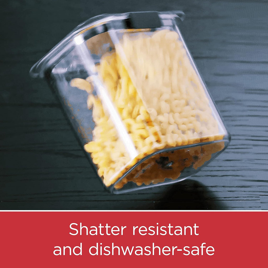 Rubbermaid Brilliance 12-Cup Airtight Food Storage Container - Ideal for Pantry Organization, Clear/Grey