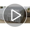 Bare Home Cream Wrap Around Bed Skirt - 15 Inch Drop, Adjustable Fit