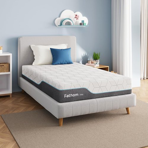 FATHOM Firm Twin Mattress - 8 Inch Memory Foam for Back Pain Relief | Cool Sleep with Gel Foam, CertiPUR-US Certified