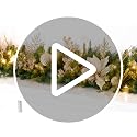 Pre-lit 9ft Christmas Garland with Gold Berries & Balls, Battery Operated - Gold / Christmas Decor
