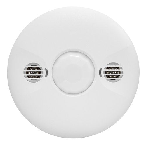 ENERLITES - MDC-50L-Stickered Ultrasonic and PIR Dual Technology Occupancy Sensor, 360 Degree Field of View, 1,600 Sq Ft Coverage, Low Voltage, Commercial Grade, MDC-50L, White