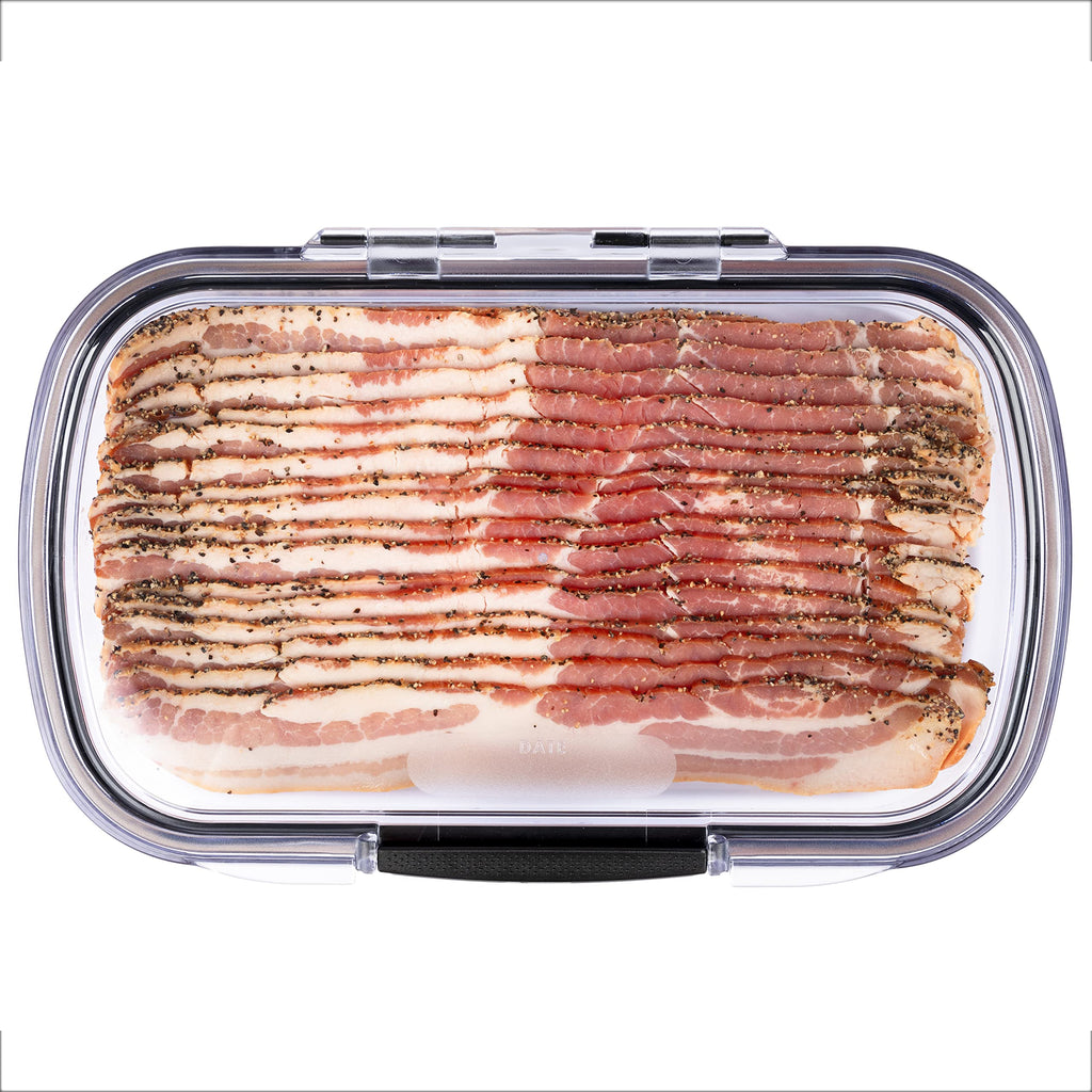 Progressive Prokeeper + Deli Storage Set: Air-Tight Silicone Sealed Containers w Grooved Bottom, Dry Erase Lid, BPA-Free, Stackable, Keeps Meats & Cheeses Fresh Longer, PKS-700C Deli 1.65L