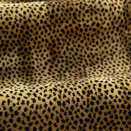 1pc luxury palace royal contemporary pillow cover, Leopard dot black and gold animal pattern single-sided high-precision jacquard velvet cutting process with zipper 20 x 12 inches (no pillow core)