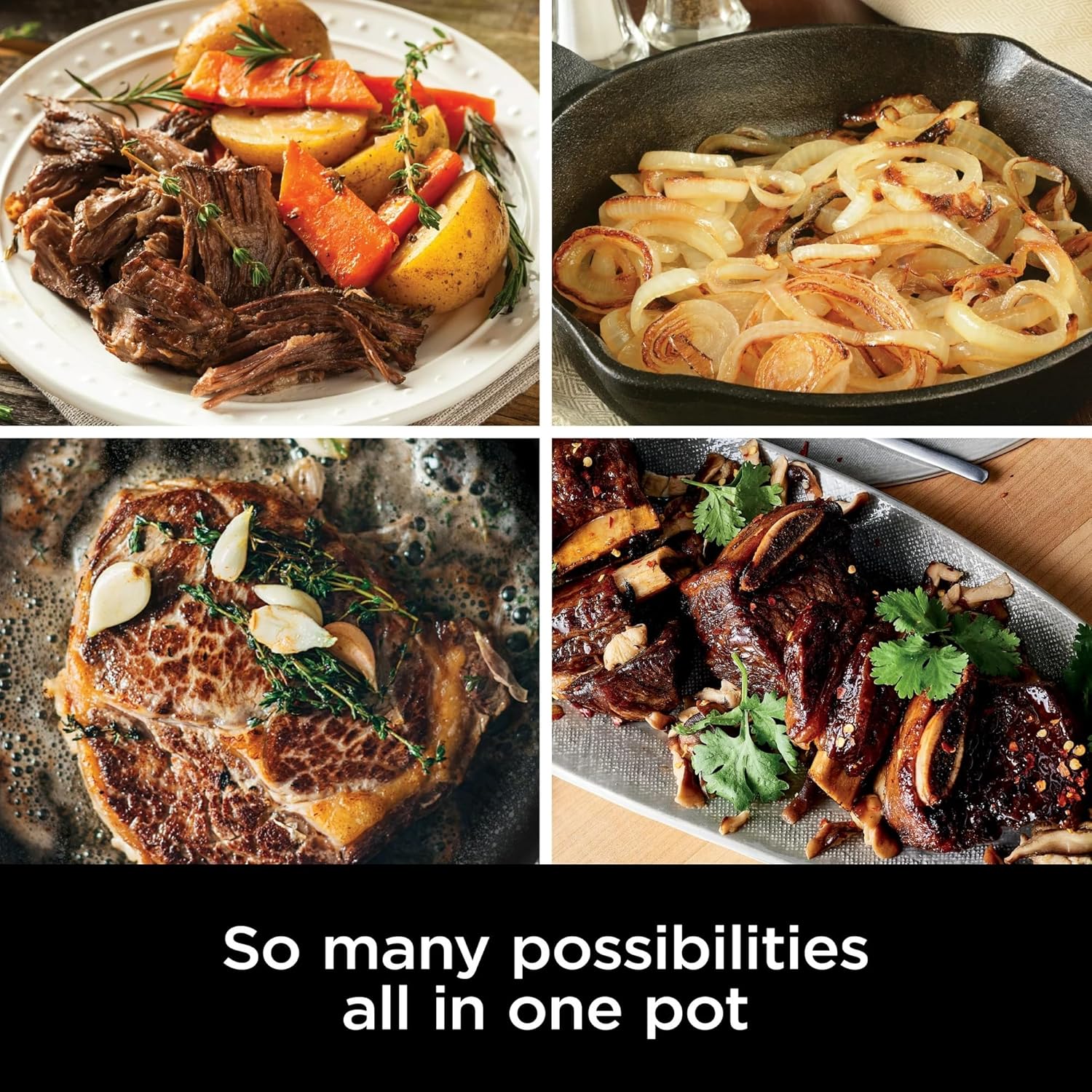Ninja MC1000 Foodi PossibleCooker - 8.5 Quart Multi-Cooker with 4-in-1 Functionality & Glass Lid