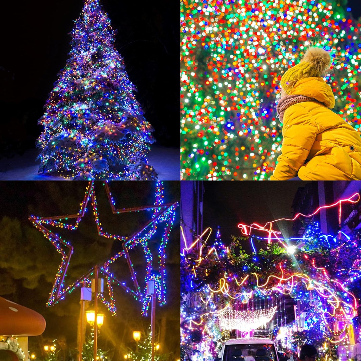 WATERGLIDE 328 FT Extra Long Fairy String Lights - 1000 LED Waterproof Outdoor Decor | 8 Modes, Multicolor