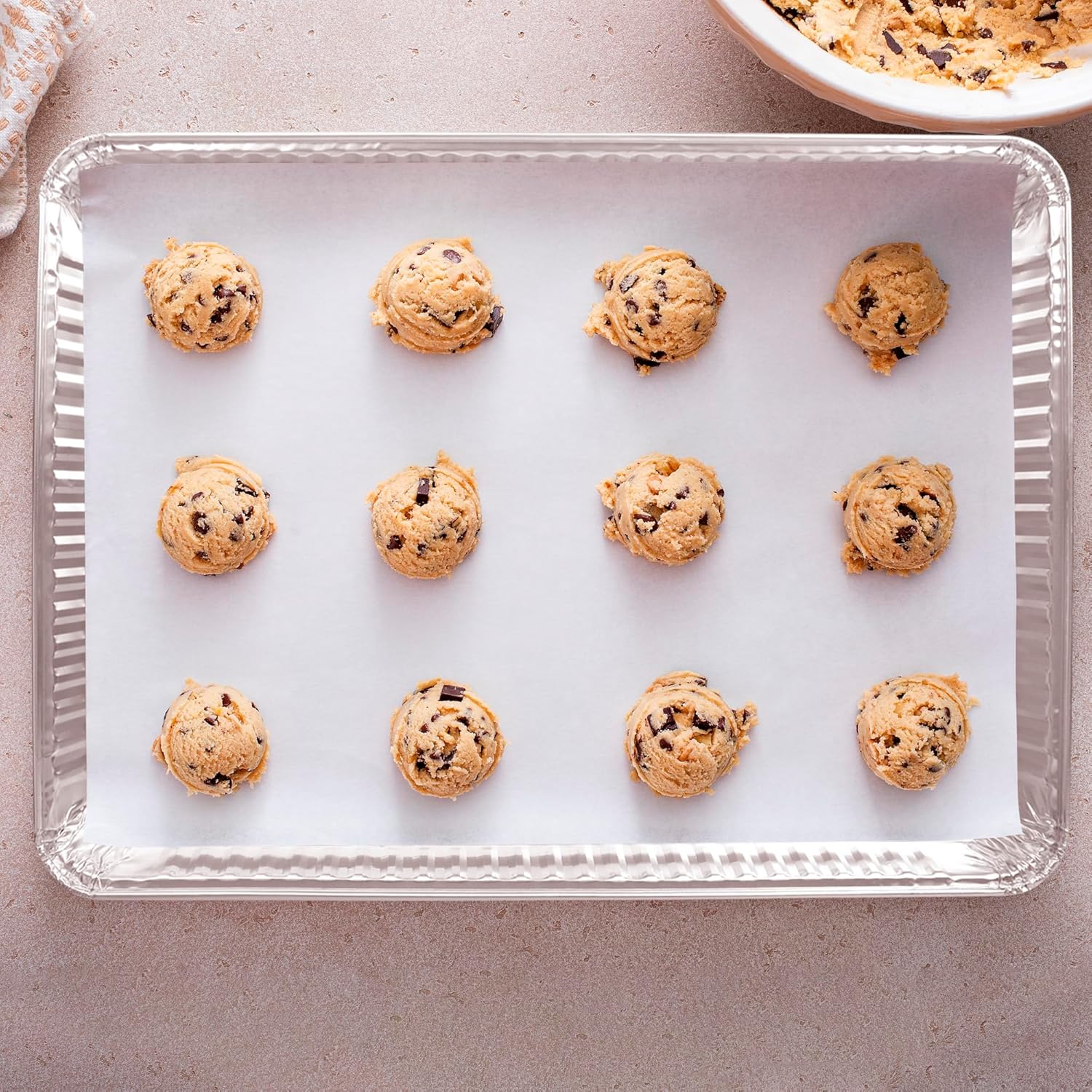 PLASTICPRO Aluminum Cookie Sheets - 20 Pack Heavy Duty Disposable Baking Pans | 13 x 17 Inches