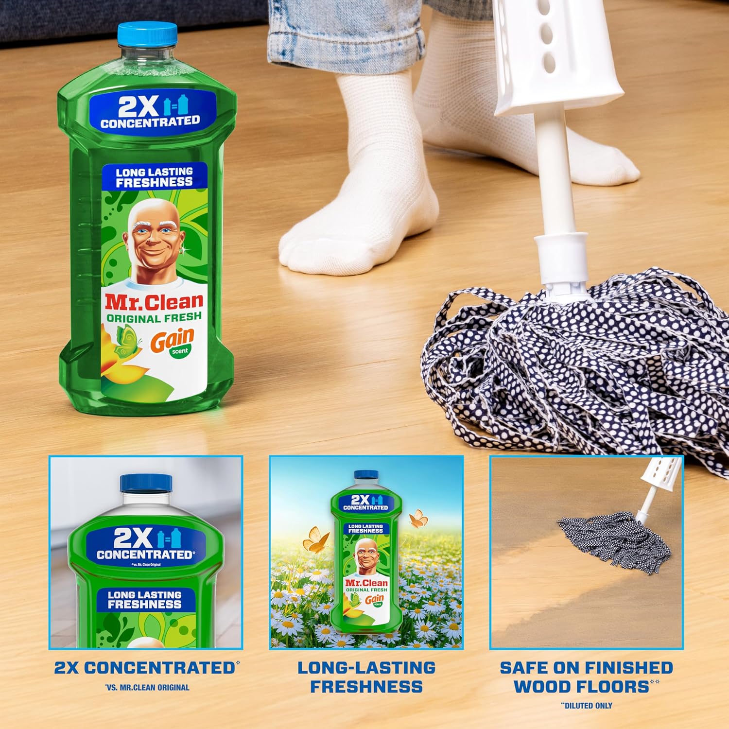 Mr. Clean All-Purpose Cleaner - Multi-Surface Floor Cleaner for Home & Kitchen | 41oz