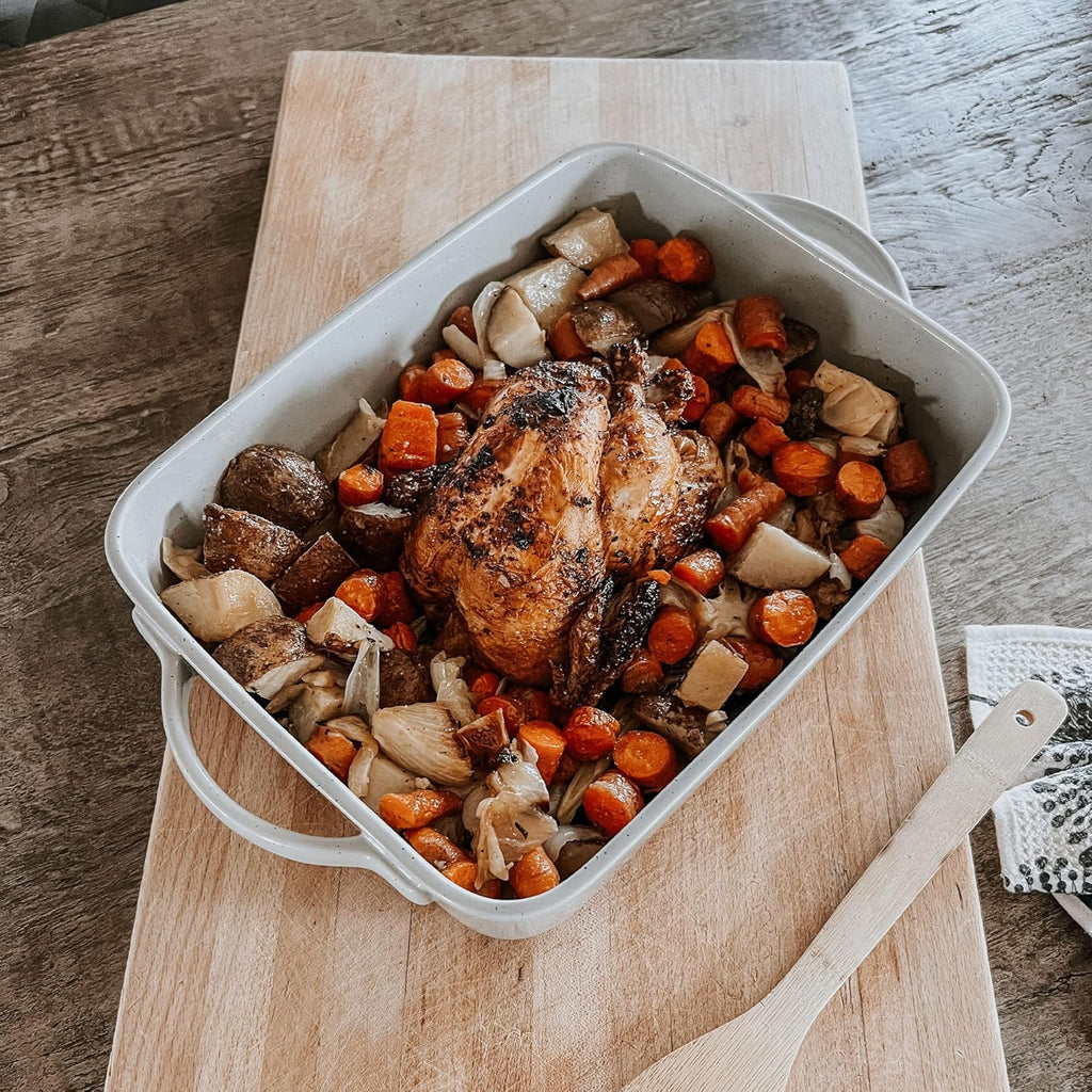 Mora 9x13in Deep Porcelain Baking Dish - Oven Safe & Freezer Friendly | Perfect for Family Meals
