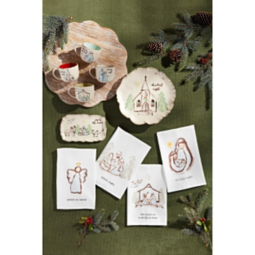 Mud Pie Nativity Cotton Towel, Silent, 26" x 16 1/2"