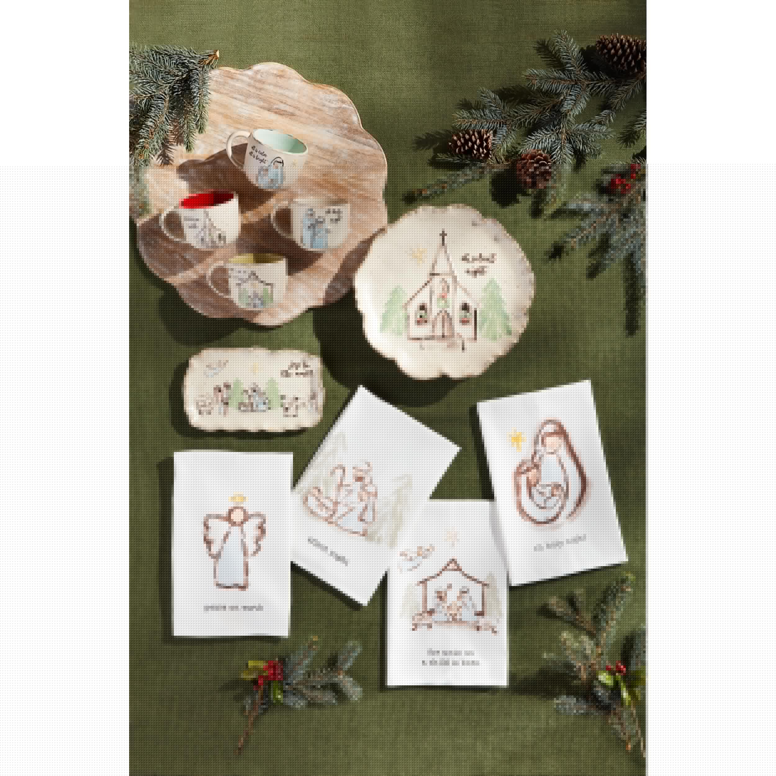 Mud Pie Nativity Cotton Towel, Silent, 26" x 16 1/2"