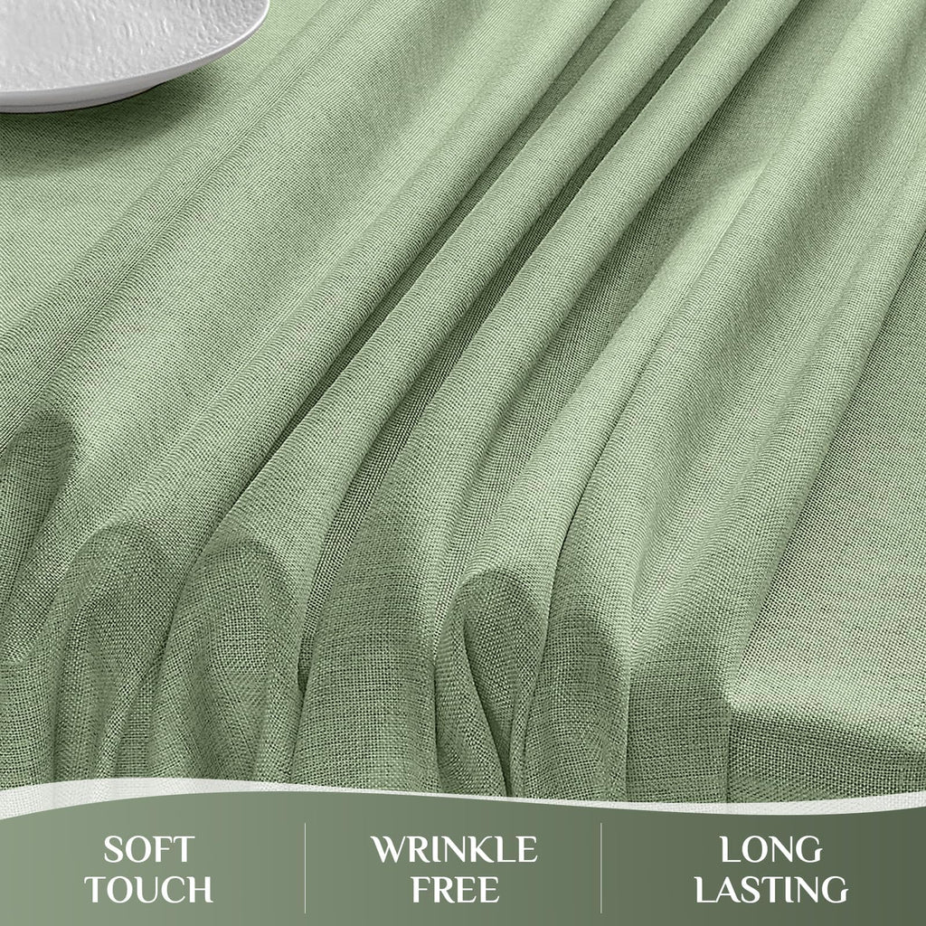 Softalker Outdoor Table Cloth Rectangle 70x52 Inch Sage Green Spring Tablecloths Linen Textured Stain and Wrinkle Resistant Decorative Dining Table Cover Waterproof for Easter,Party,Birthday,Coffee