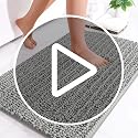 Arotive 30x20 Grey Chenille Bath Mat - Soft, Absorbent & Shaggy