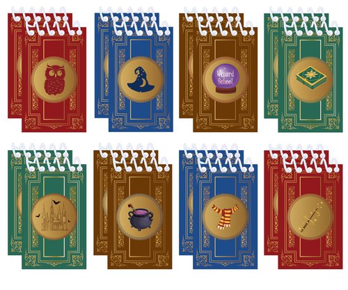 Jiaoohoo 24 Pcs Magical Wizard party favors,12 invisible ink pen and 12 Magical mini Notepads, Magical Wizard party Goodie Bag Stuffers, Classroom Prizes, party supplies