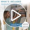 SuperDi Replacement Plastic Sleeves & Screws for IKEA Beds - 8 Pack