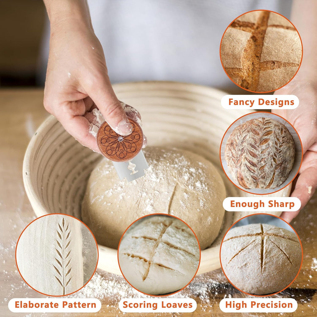 UFO Bread Lame Cutter - Sourdough Scoring Tool with 5 Blades & Storage Cover | Ideal for Artisan Bread & Baguettes