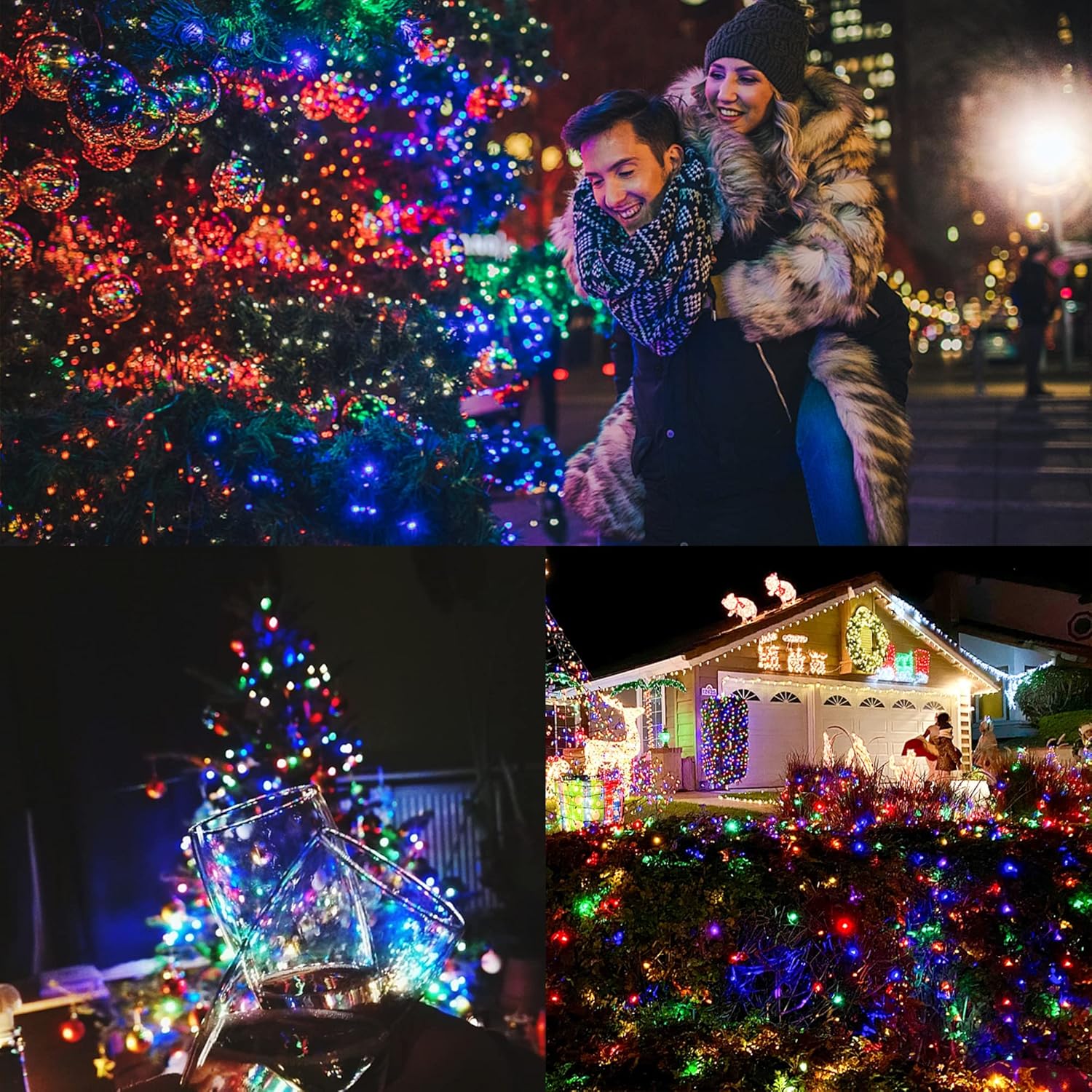 WATERGLIDE 328 FT Extra Long Fairy String Lights - 1000 LED Waterproof Outdoor Decor | 8 Modes, Multicolor