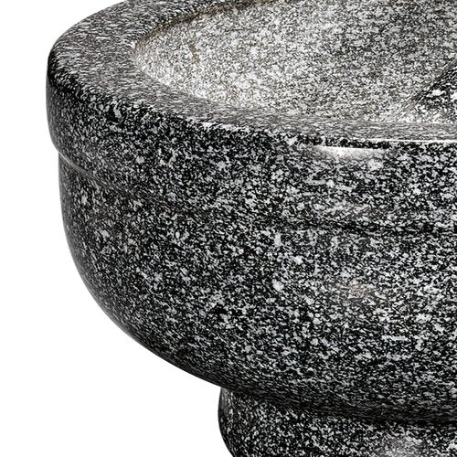 Cilio Herb Grinder & Stone Crusher Bowl - 5 in. x 6.75 in., Granite Unfinished - Stone Grinder & Herb Crusher