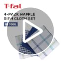 Cool 4-Pack T-Fal Waffle Cotton Dish Cloths - Highly Absorbent & Soft Kitchen Towels