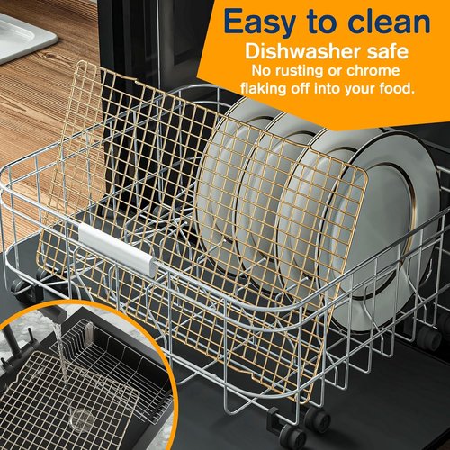 Heavy Duty Stainless Steel Cooling Racks by [Brand Name] - 10" x 16" | Oven & Dishwasher Safe, Perfect for Baking & Grilling