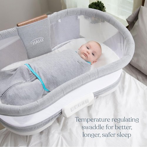 HALO Baby Sleepsack Swaddle - 3-Way Adjustable Wearable Blanket for Newborns | Ombre, TOG 1.5, 0-3 Months
