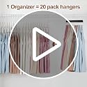 20-Pack Black Bra & Tank Top Hangers for Closet Space Saving - Foldable