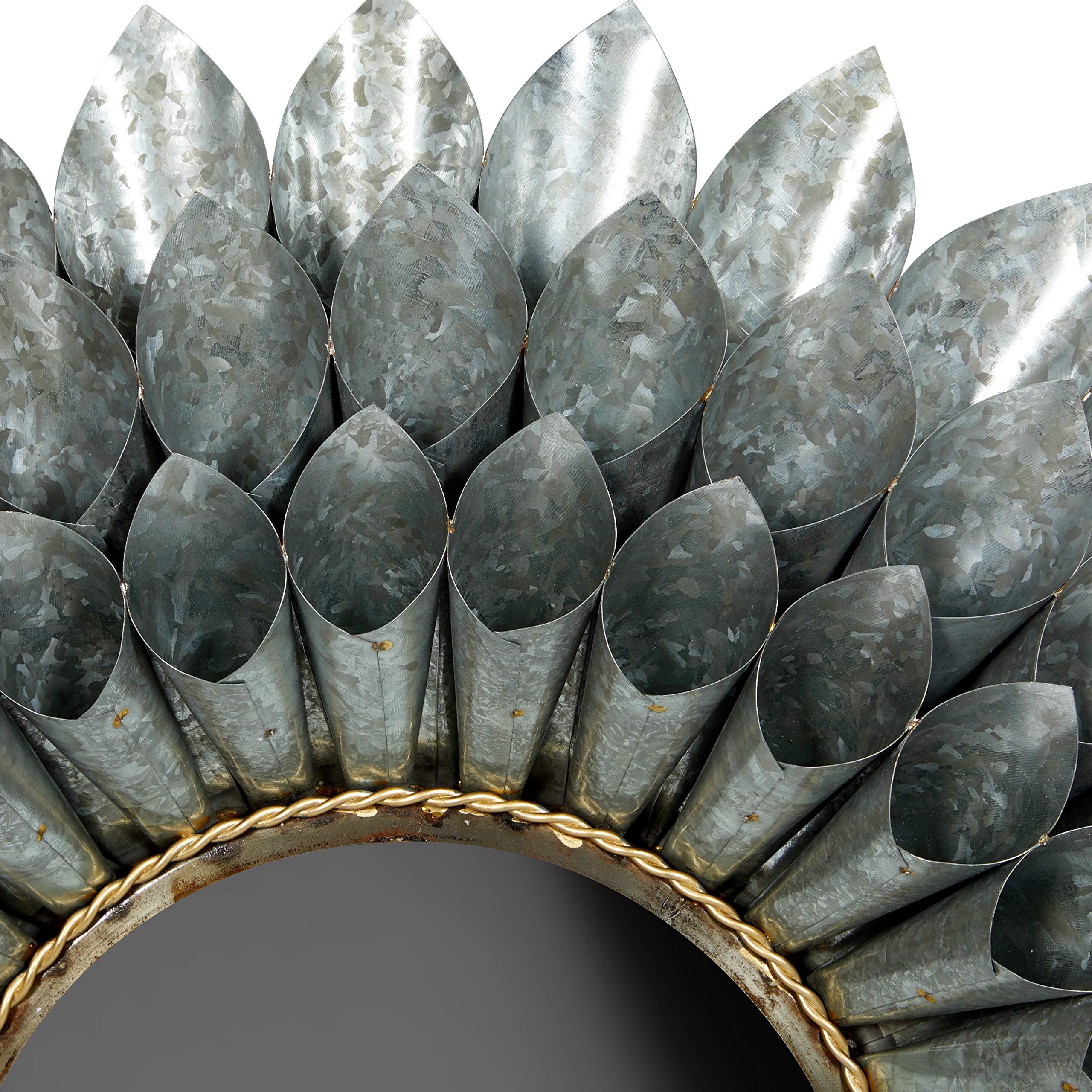 Deco 79 Multi Colored Contemporary Metal Wall Mirror, 32 x 32